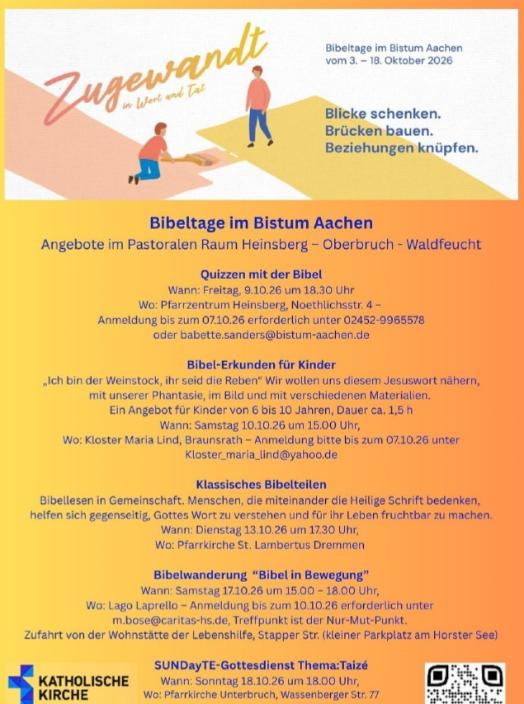 Bibeltage Heinsberg 2026 (c) Bistum Aachen